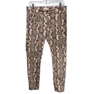 H&M Women's Snake Print Denim Jeans Pants Size 12